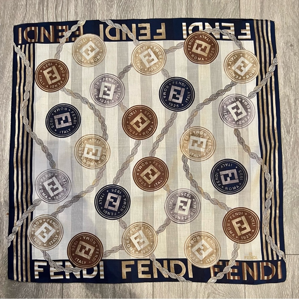 Fendi scarf 23 x 22.5β spend $400 get a free designer scarf valves at $400.